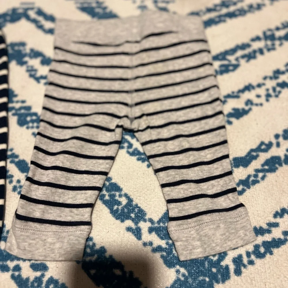 BUNDLE Navy Striped Baby Leggings